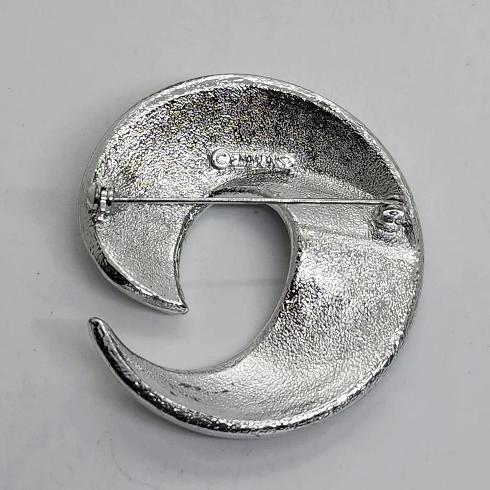 Vintage Emmons Silver Costume Unique Design Brooch Pin‎